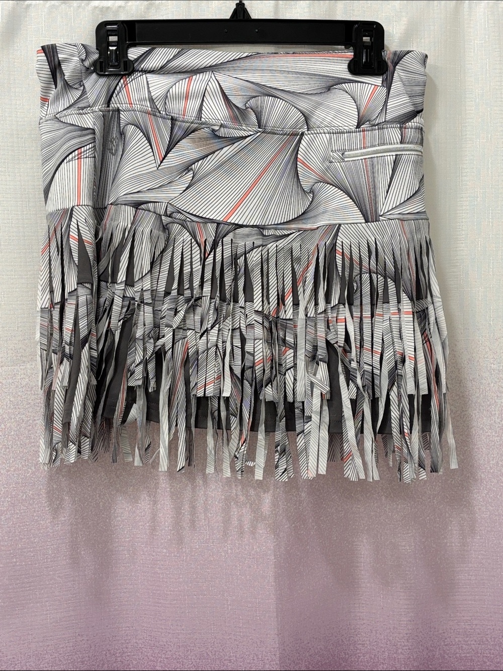 GG Blue Active Skort with Fringe Detail & Zippered Pocket - Picture 5 of 5